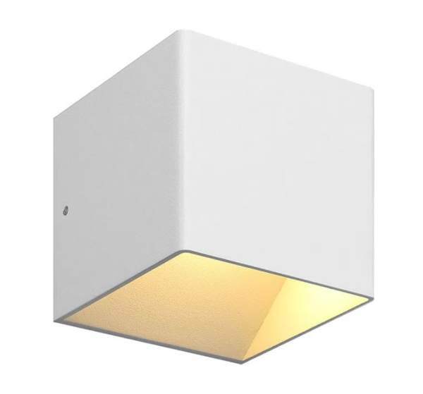 Apliqué de pared cuadrado 2X3W LED integrado cálida