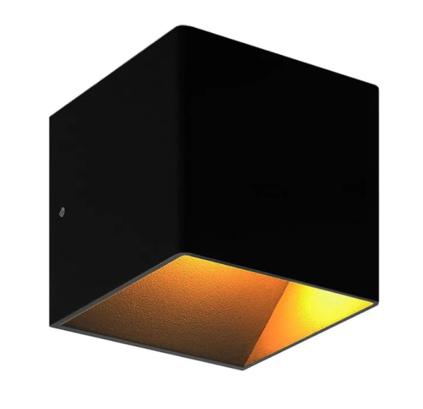 Apliqué de pared cuadrado 2X3W LED integrado cálida