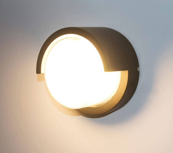 Apliqué de pared circular 12W LED integrado cálido, blanco