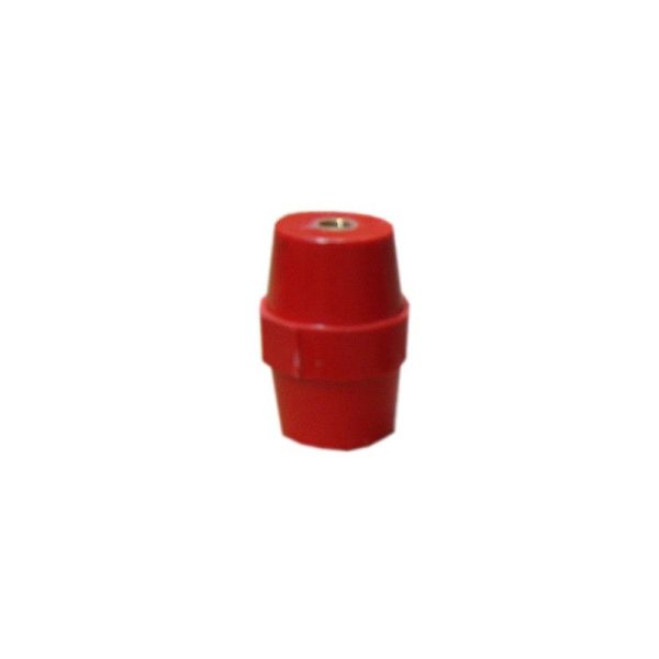 Aislador de barril M8, 12kV, 40x40mm., rojo