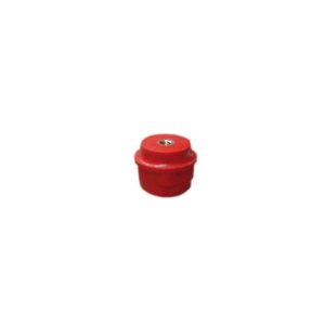 Aislador de barril M8, 15kV, 35x51mm., rojo