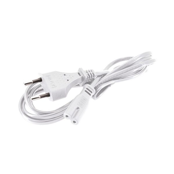 Cable de poder corriente tipo 8 C7, blanco, 1,8m, 2P, 10A