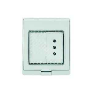 Contenedor IP55 con interruptor (9/12) + toma de corriente 10A 250V, blanco