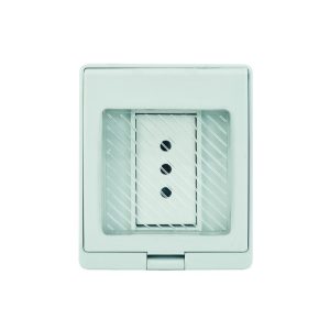 Contenedor IP55 con toma de corriente simple 10A 250V, blanco