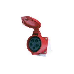 Enchufe industrial hembra sobrepuesta IP44, 32A, 380V, 3P+N+T