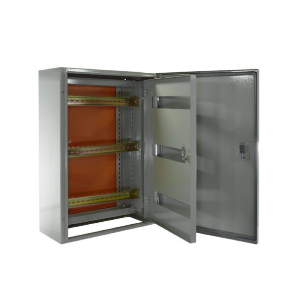 Gabinete metálico IP65, 1 puerta, 600x400x200mm., con chasis