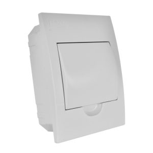 Tablero embutido IP41, LH, tapa color blanco, 6 polos