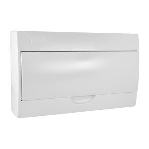 Tablero sobrepuesto IP41, LH, tapa color blanco, 18 polos