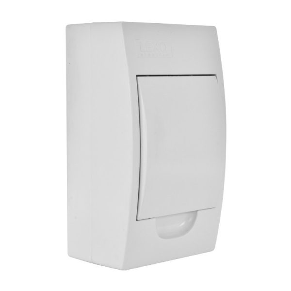 Tablero sobrepuesto IP41, LH, tapa color blanco, 4 polos